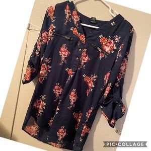 Navy blue floral Rue21